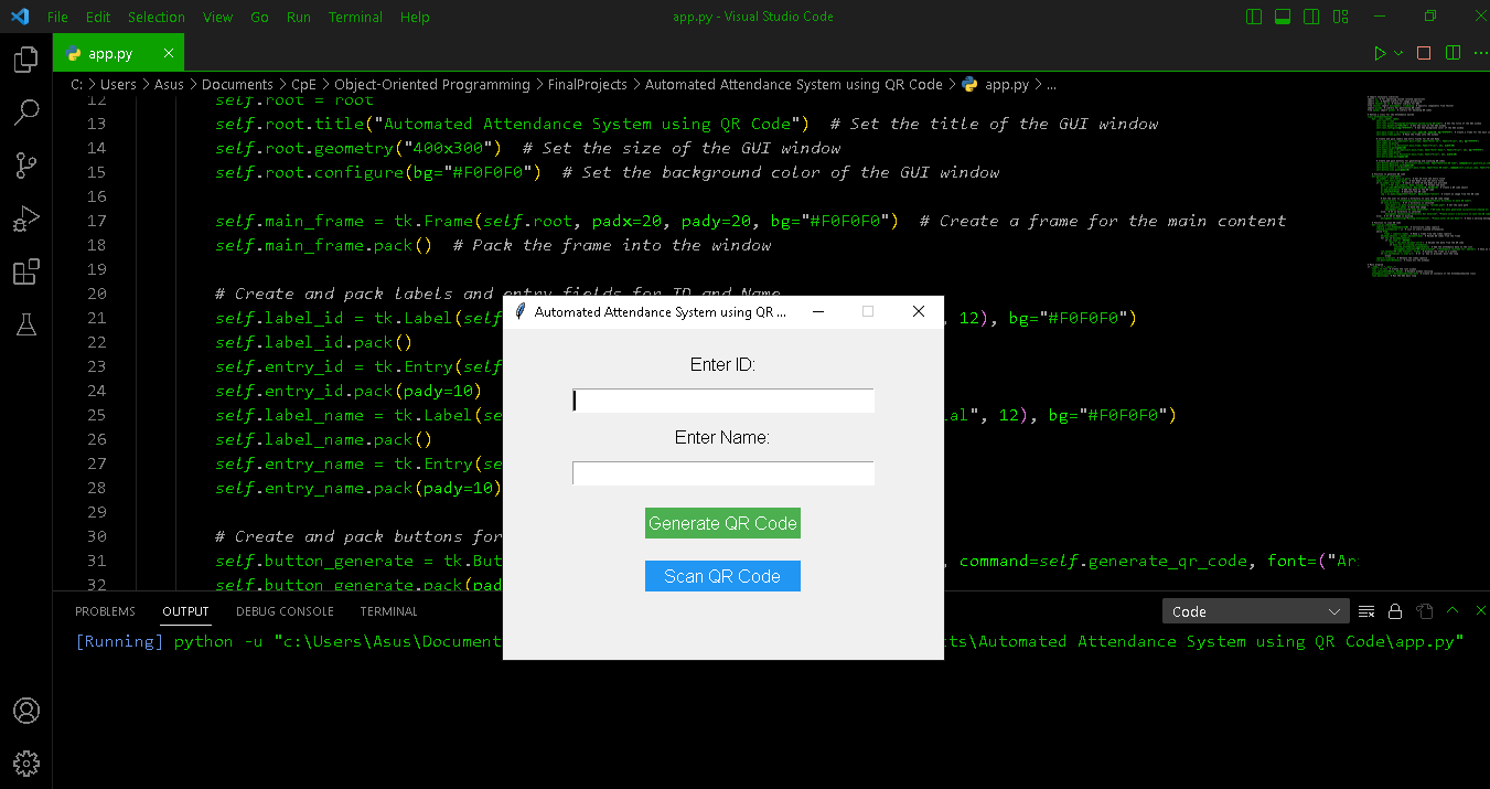 Automated Attendance System using QR-Code