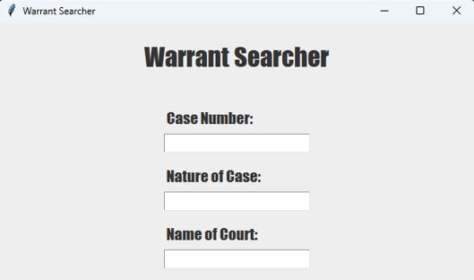 Warrant Searcher Application